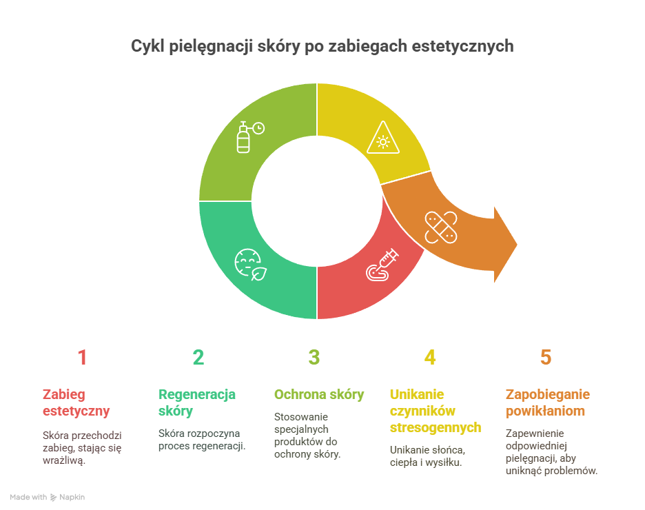 Cykl pielęgnacji skóry po zabiegach estetycznych