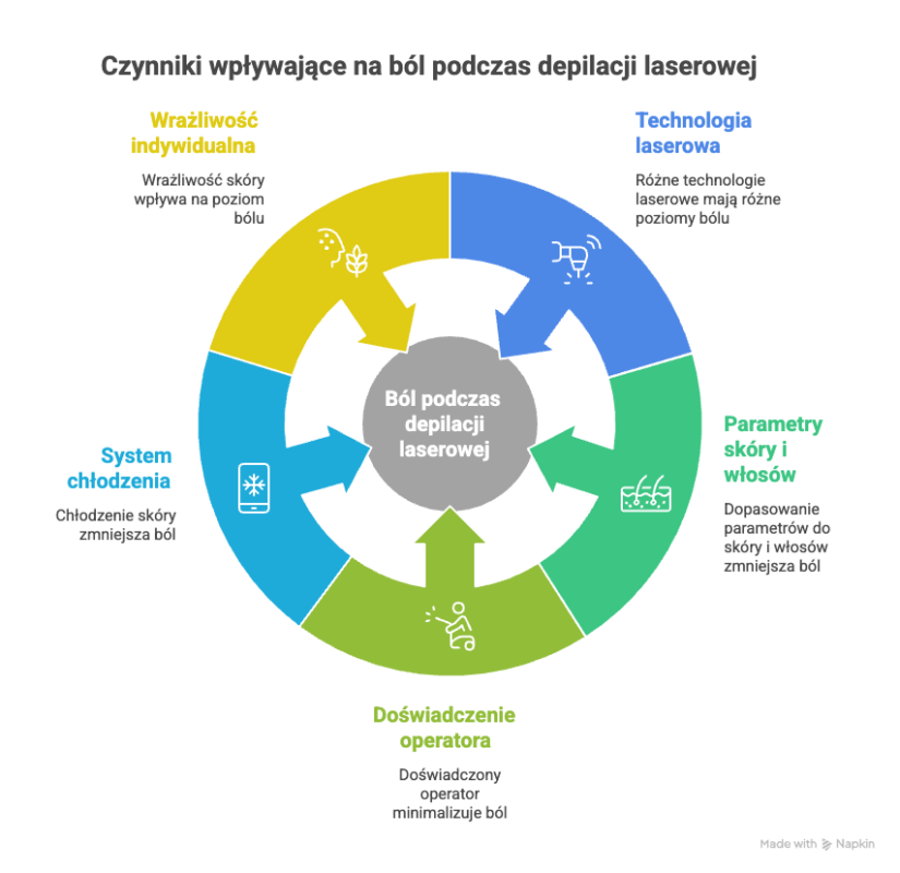 co wpływa na ból podczas depilacji laserowej