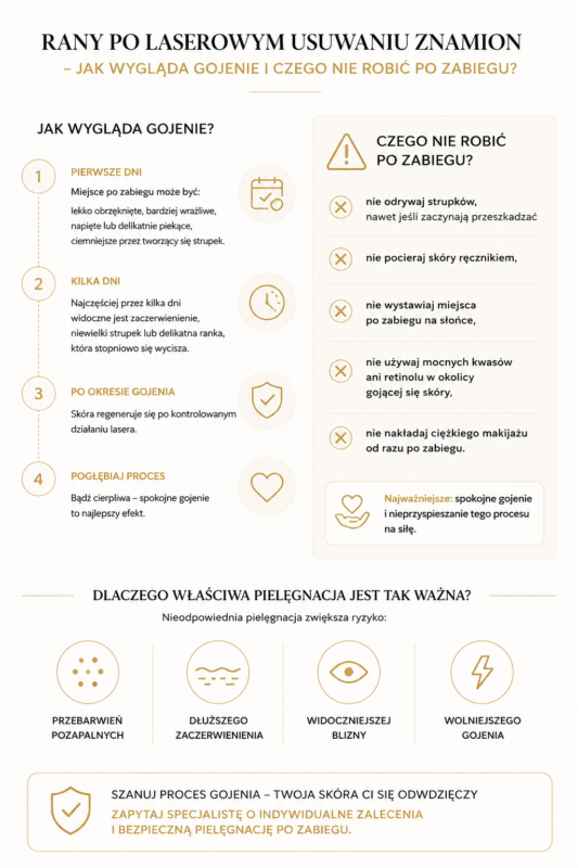 czy po laserowym usuwaniu znamion są rany